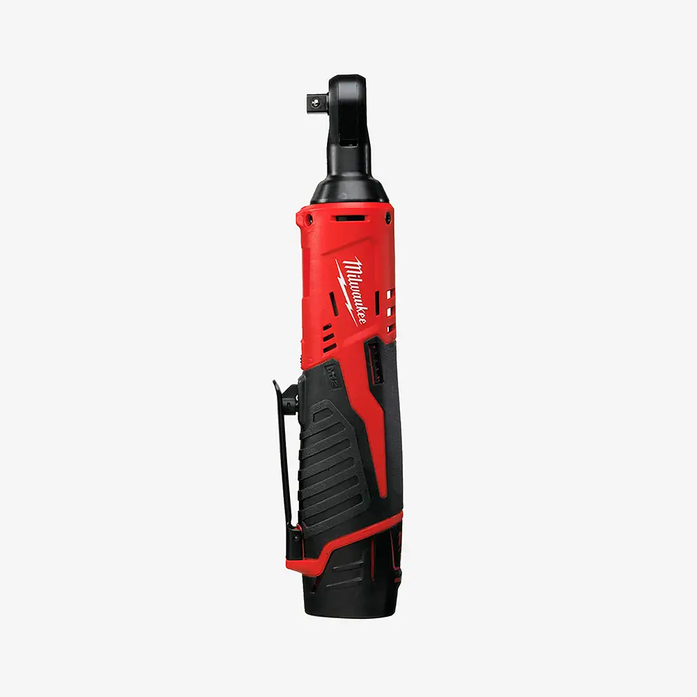 Гайкокрут кутовий акумуляторний тріскачка 1/4" MILWAUKEE, M12 IR-201B, 40Нм (+ заряд.пристрій, 1 акум.Х 2Аг, сумка) 