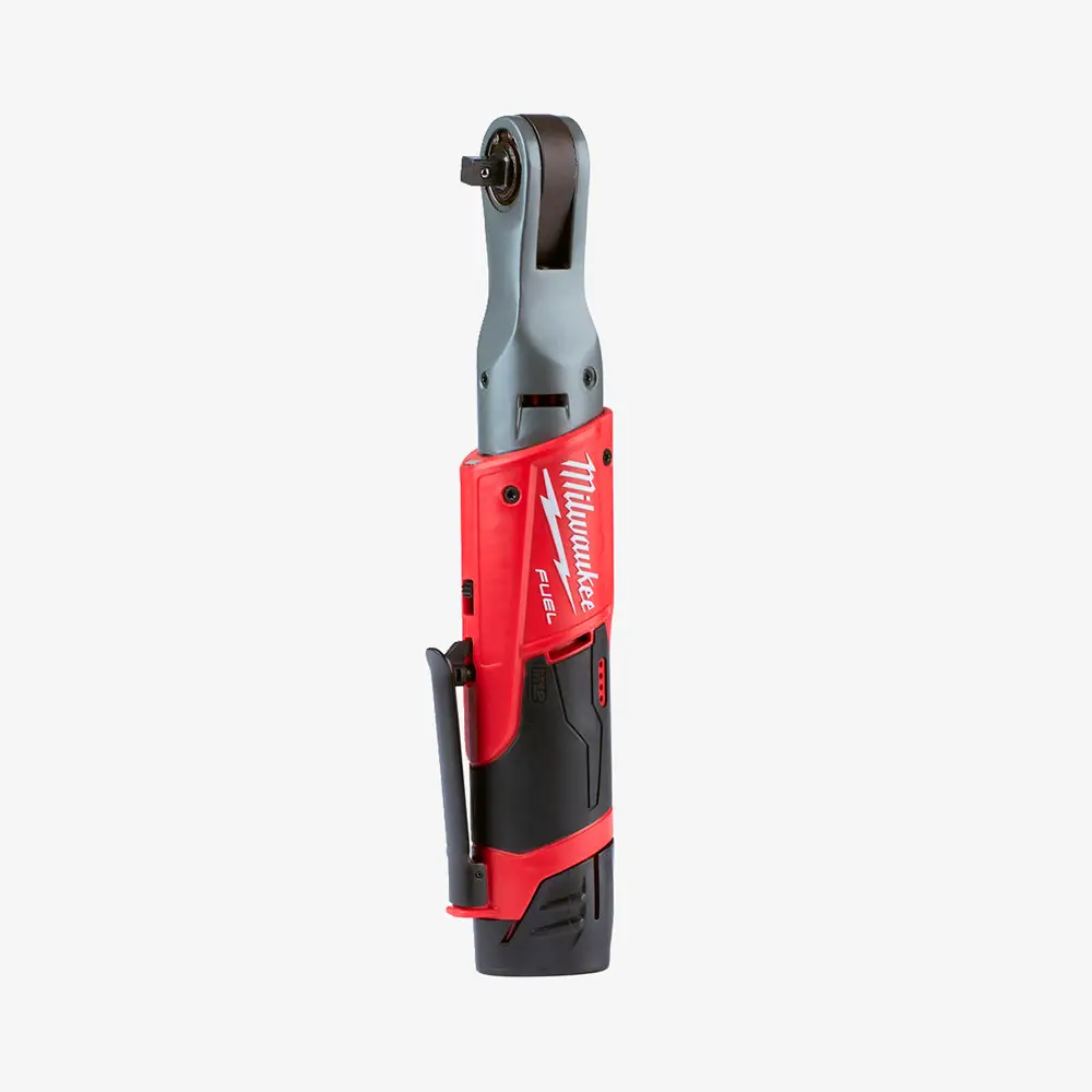 Гайкокрут кутовий акумуляторний тріскачка 3/8" MILWAUKEE, M12 FIR38-201B, 75Нм, (+ заряд.пристрій, 1 акум.Х 2Аг, сумка) 