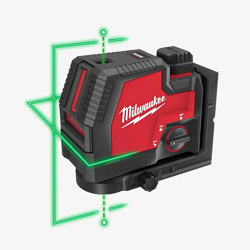 [4933478099] Нівелір лазерний лінійно-точковий акумуляторний MILWAUKEE, L4 CLLP-301C (+micro-USB,1 акум.Х3Аг, кейс) 