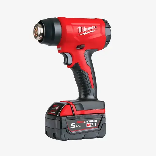 [4933459772] Термоповітродувка акумуляторна MILWAUKEE, M18 BHG-502C (+ заряд.пристрій, 2 акум.Х 5Аг, кейс) 