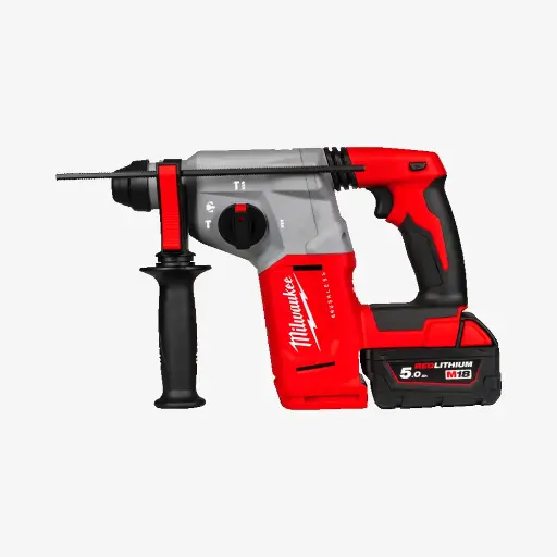 [4933478894] Перфоратор SDS-PLUS акумуляторний MILWAUKEE, M18 BLH-502X, 2,3Дж (+зар.пр., 2акум.Х5Аг,HDкейс) 